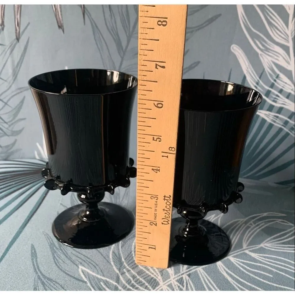NEW JULISKA GLASSWARE HARRIET BLACK GOBLETS WINE Glasses SET of 2 REPLACEMENT